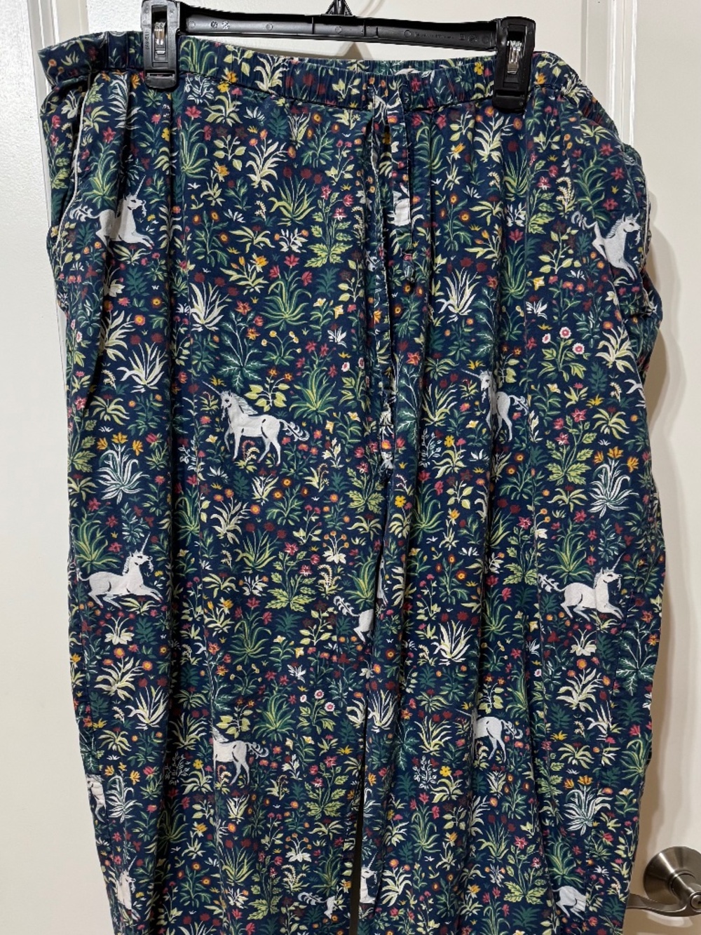 Pants only - Printfresh Unicorn’s Garden Pajama 3X Navy Floral Organic Cotton